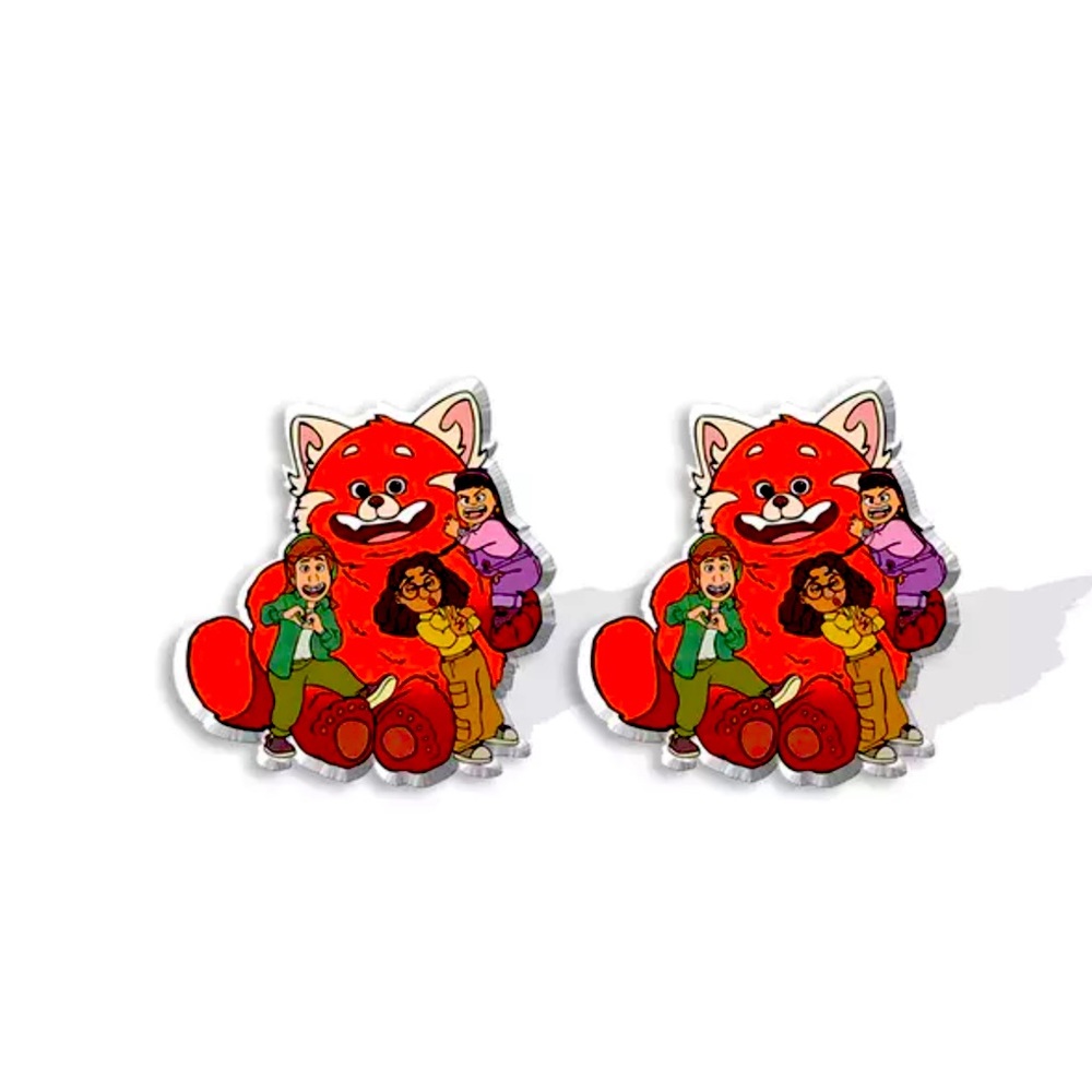 Turning Red Acrylic Stud Earrings